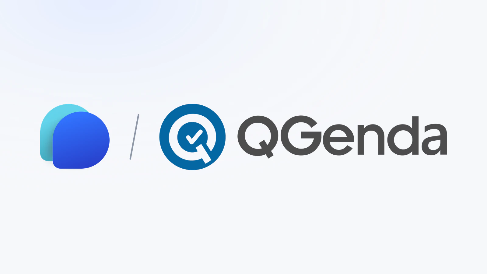 The YouShift mark and the QGenda mark, separated by a slash.